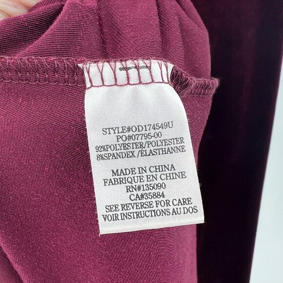 Others Follow Burgundy Velvet Sleeveless Bow Accent Dress Womens Small - Picture 8 of 8